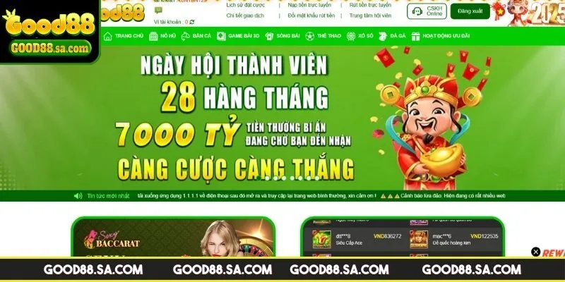 Good88 sân chơi đa di năng với nhiều tiện ích